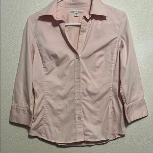 Banana Republic Pink Notched Collar Button Down